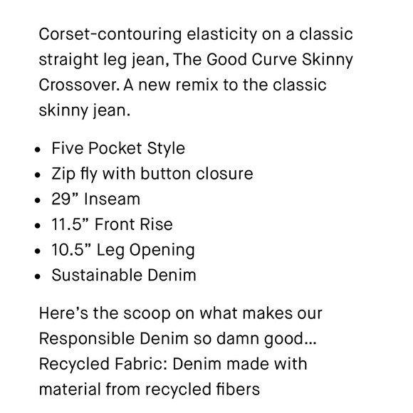 EUC Good American- good curve cross over skinny size 6/28R - Picture 4 of 8